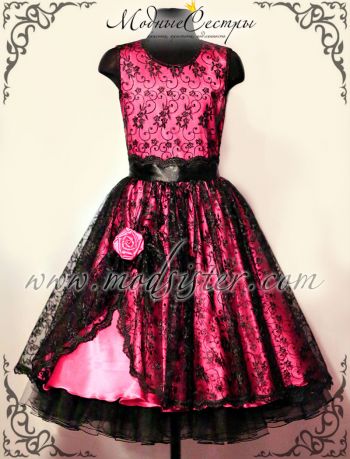 Детское платье "Стиляги" гипюр Арт.451